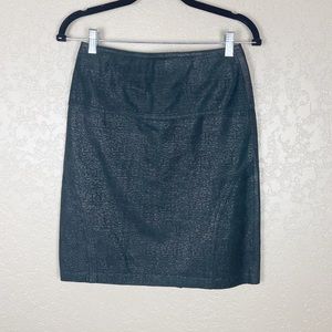 Avanti black leather textured mini skirt